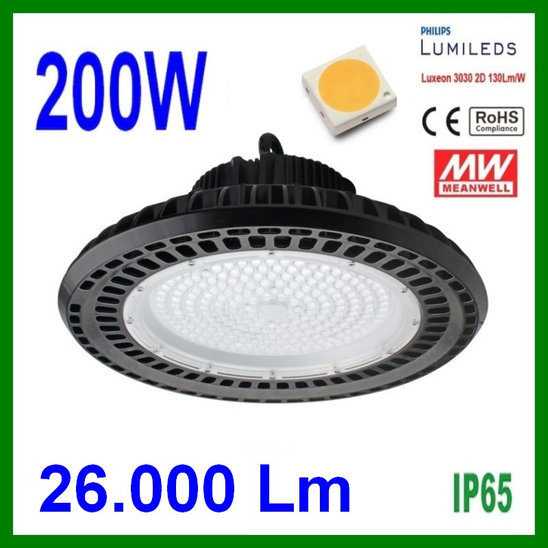 Proiettore Industriale a LED 200W UFO Driver MW Proiettore Industriale a LED 200W UFO Driver MW
